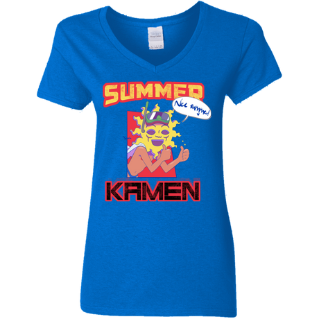 T-Shirts Royal / S Summer Kamen Women's V-Neck T-Shirt