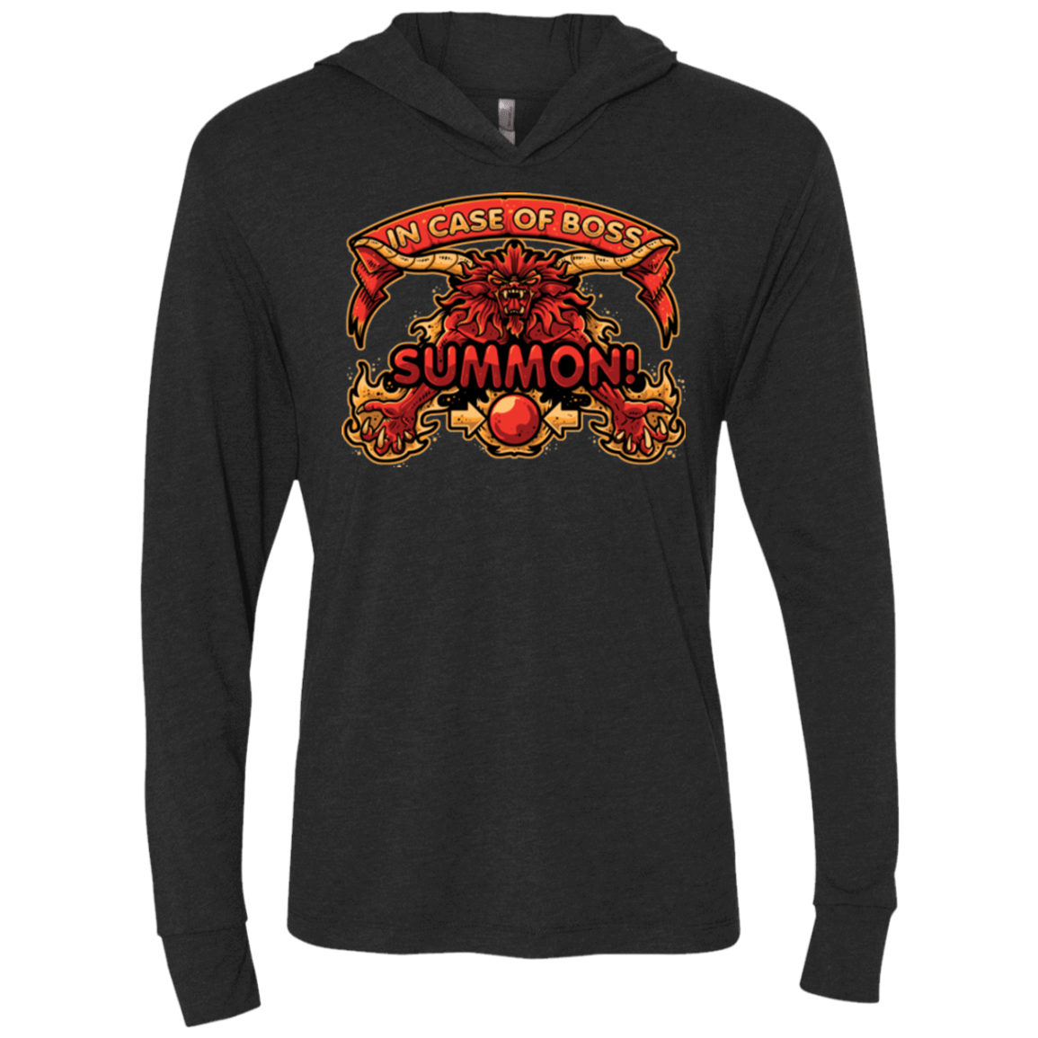 T-Shirts Vintage Black / X-Small SUMMON Triblend Long Sleeve Hoodie Tee