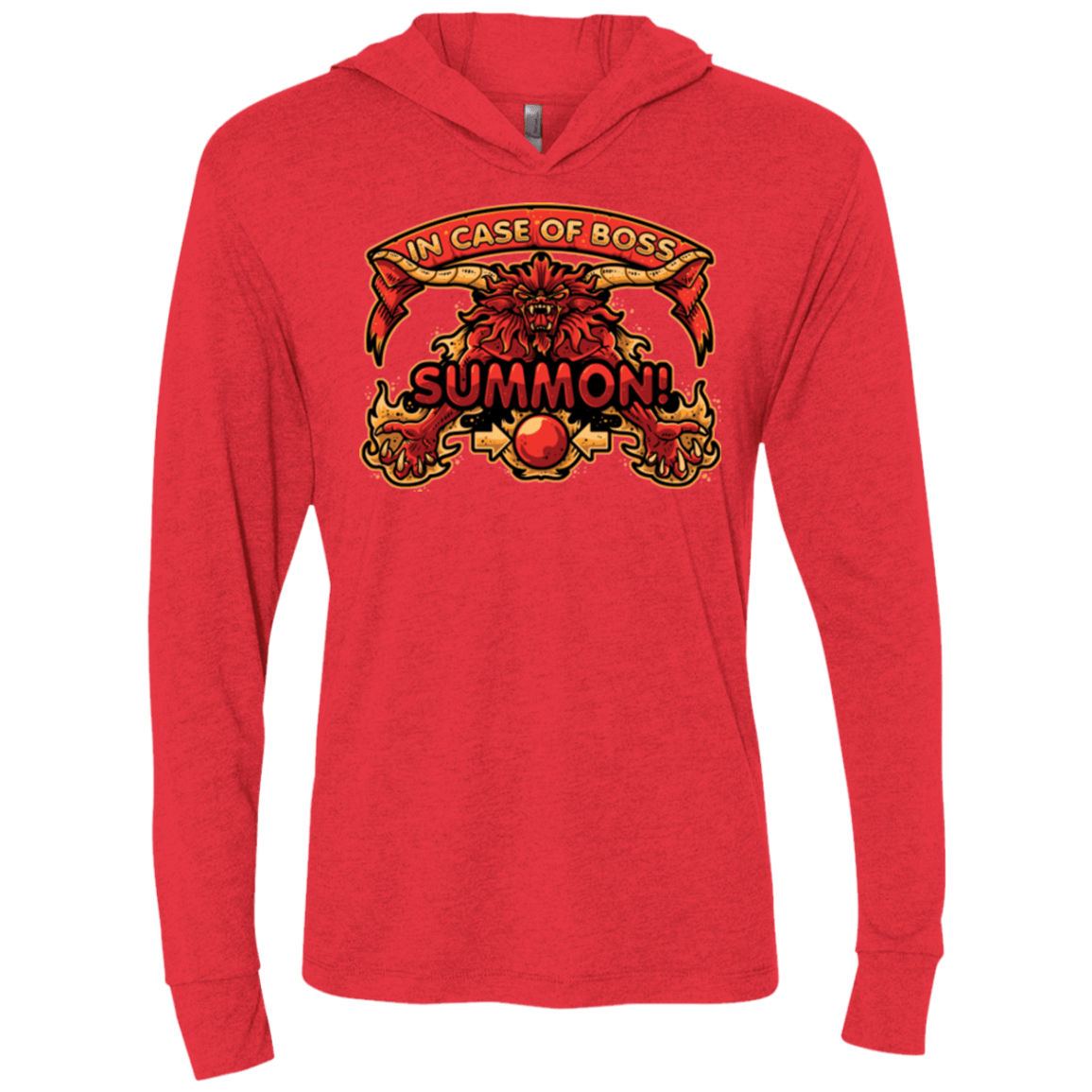 T-Shirts Vintage Red / X-Small SUMMON Triblend Long Sleeve Hoodie Tee