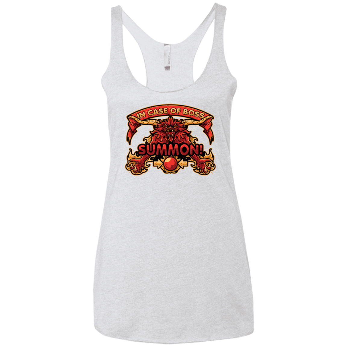 T-Shirts Heather White / X-Small SUMMON Women's Triblend Racerback Tank