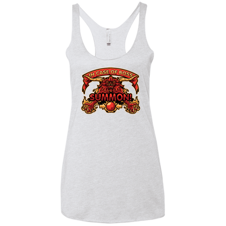 T-Shirts Heather White / X-Small SUMMON Women's Triblend Racerback Tank