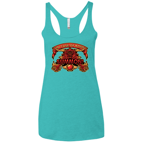 T-Shirts Tahiti Blue / X-Small SUMMON Women's Triblend Racerback Tank