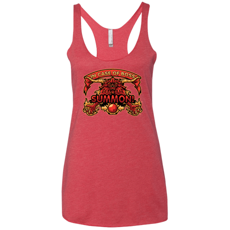 T-Shirts Vintage Red / X-Small SUMMON Women's Triblend Racerback Tank