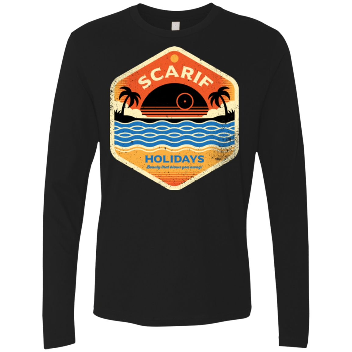 T-Shirts Black / Small Sun Sea & Space Stations Men's Premium Long Sleeve