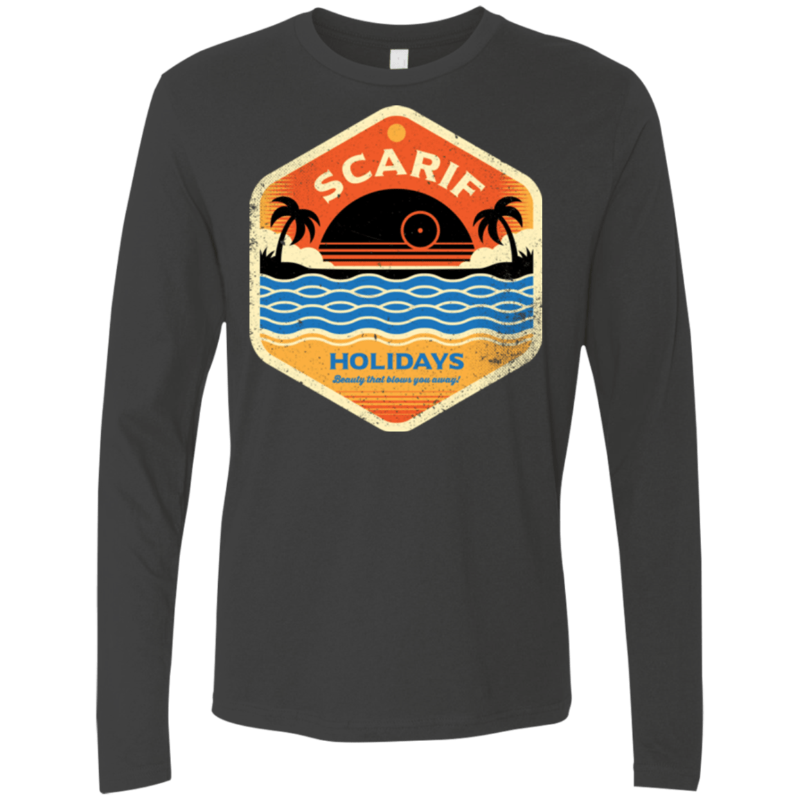 T-Shirts Heavy Metal / Small Sun Sea & Space Stations Men's Premium Long Sleeve