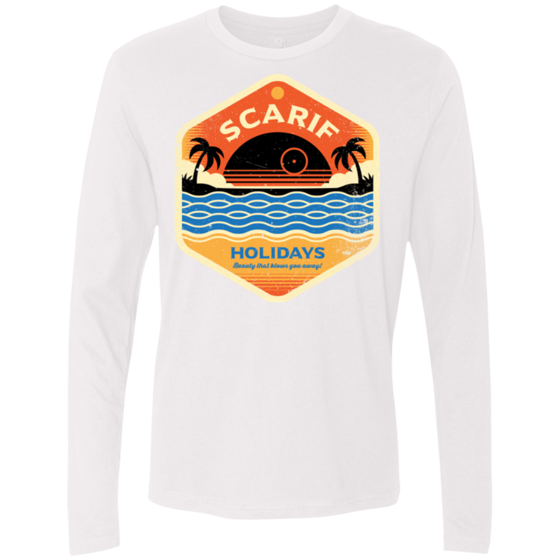 T-Shirts White / Small Sun Sea & Space Stations Men's Premium Long Sleeve