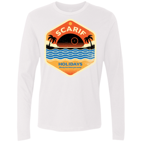 T-Shirts White / Small Sun Sea & Space Stations Men's Premium Long Sleeve