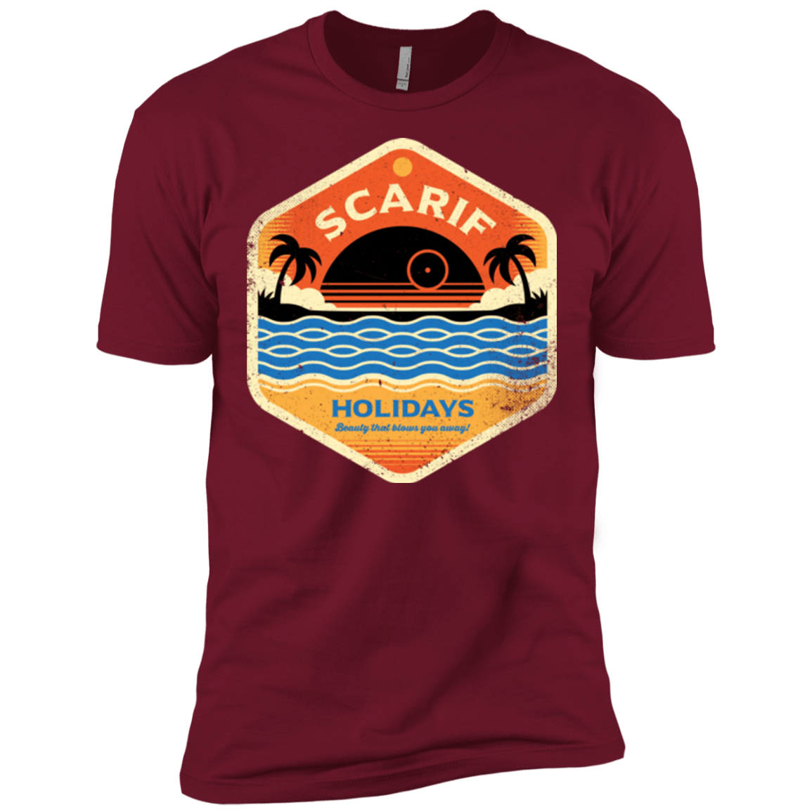 T-Shirts Cardinal / X-Small Sun Sea & Space Stations Men's Premium T-Shirt