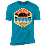 T-Shirts Turquoise / X-Small Sun Sea & Space Stations Men's Premium T-Shirt