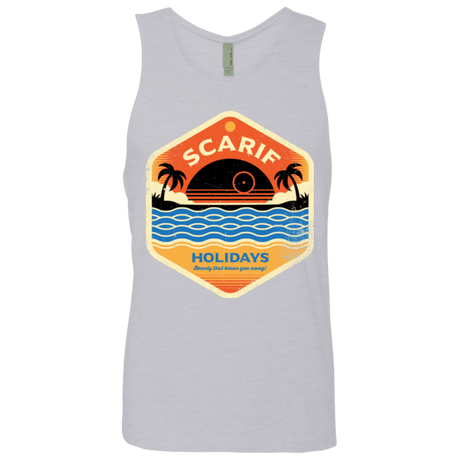 T-Shirts Heather Grey / Small Sun Sea & Space Stations Men's Premium Tank Top