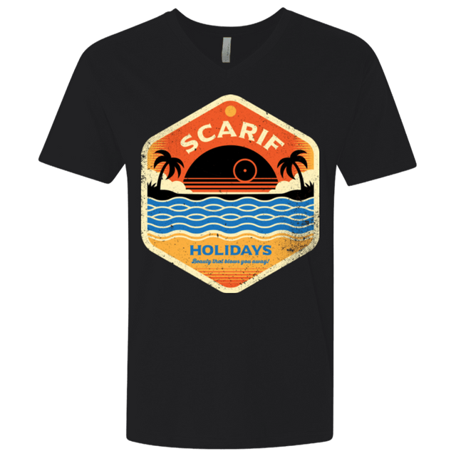 T-Shirts Black / X-Small Sun Sea & Space Stations Men's Premium V-Neck