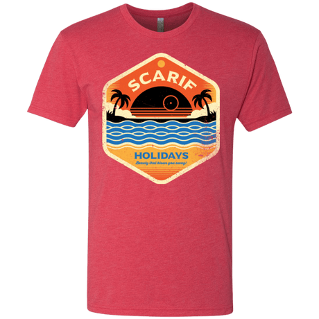 T-Shirts Vintage Red / Small Sun Sea & Space Stations Men's Triblend T-Shirt