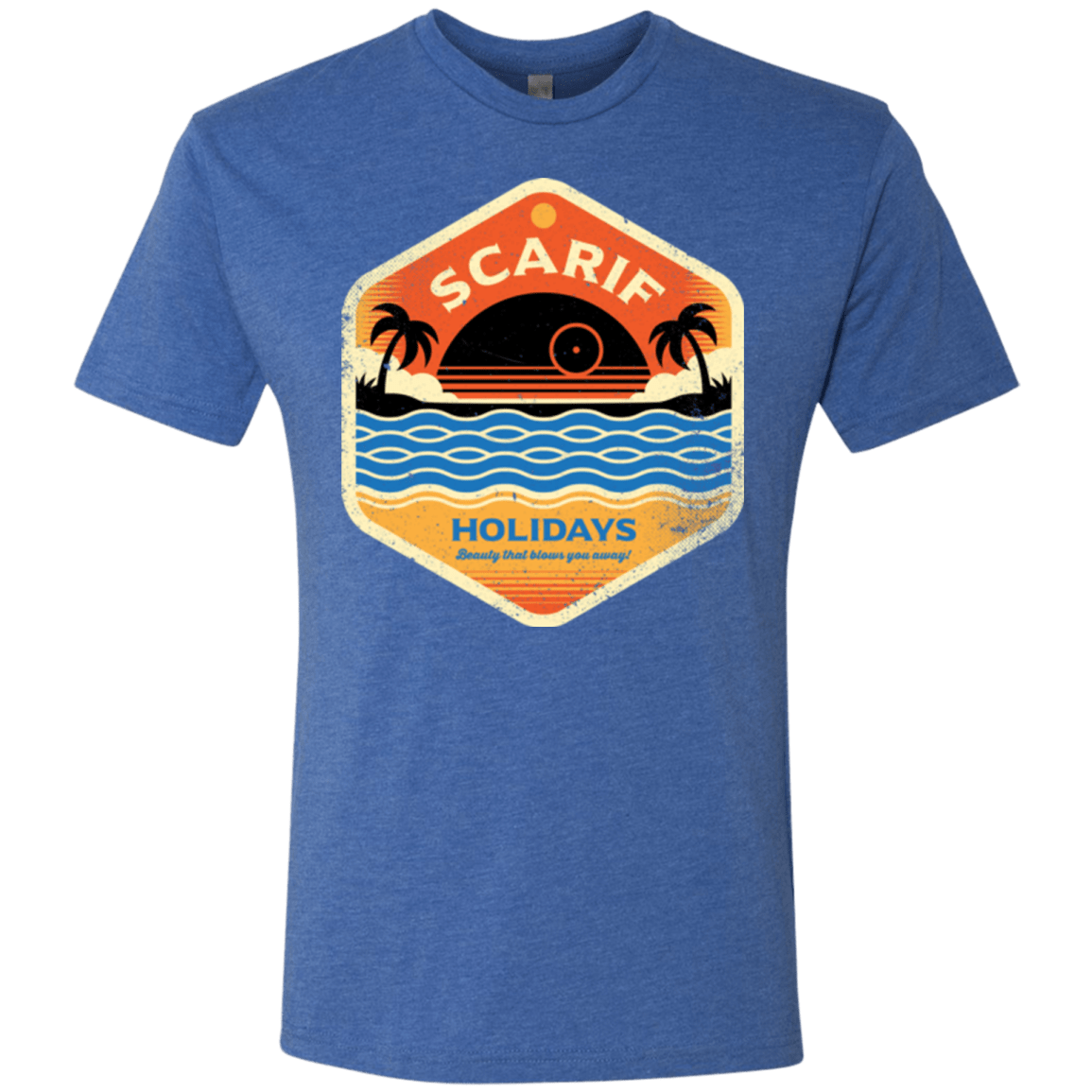 T-Shirts Vintage Royal / Small Sun Sea & Space Stations Men's Triblend T-Shirt