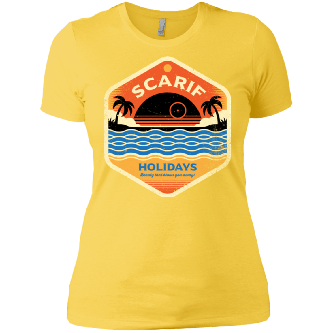 T-Shirts Vibrant Yellow / X-Small Sun Sea & Space Stations Women's Premium T-Shirt