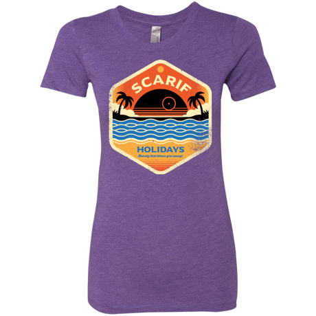 T-Shirts Purple Rush / Small Sun Sea & Space Stations Women's Triblend T-Shirt