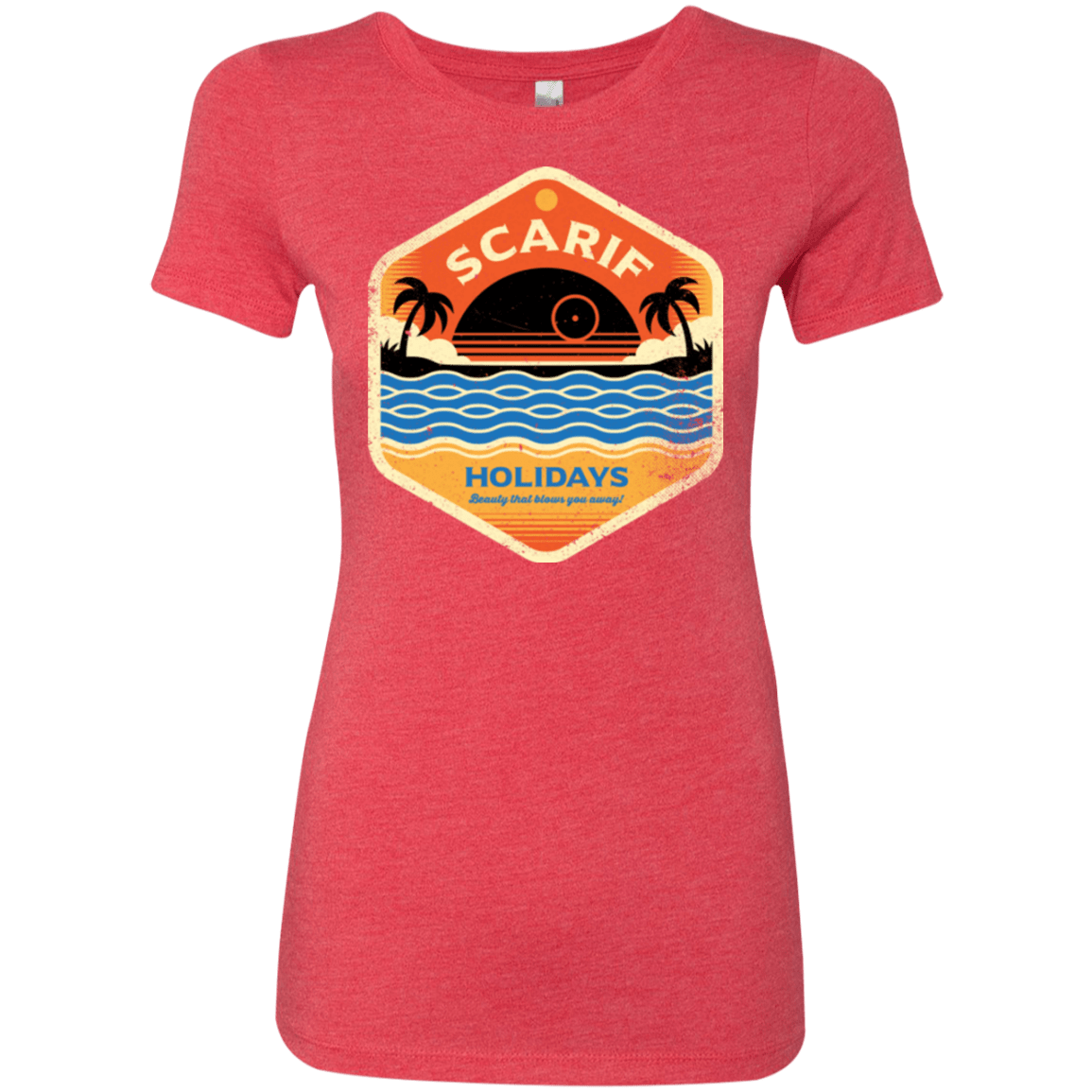 T-Shirts Vintage Red / Small Sun Sea & Space Stations Women's Triblend T-Shirt
