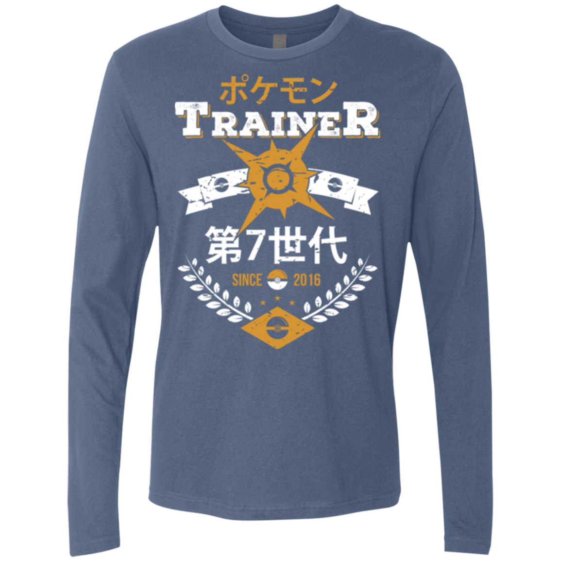 T-Shirts Indigo / Small Sun Trainer Men's Premium Long Sleeve