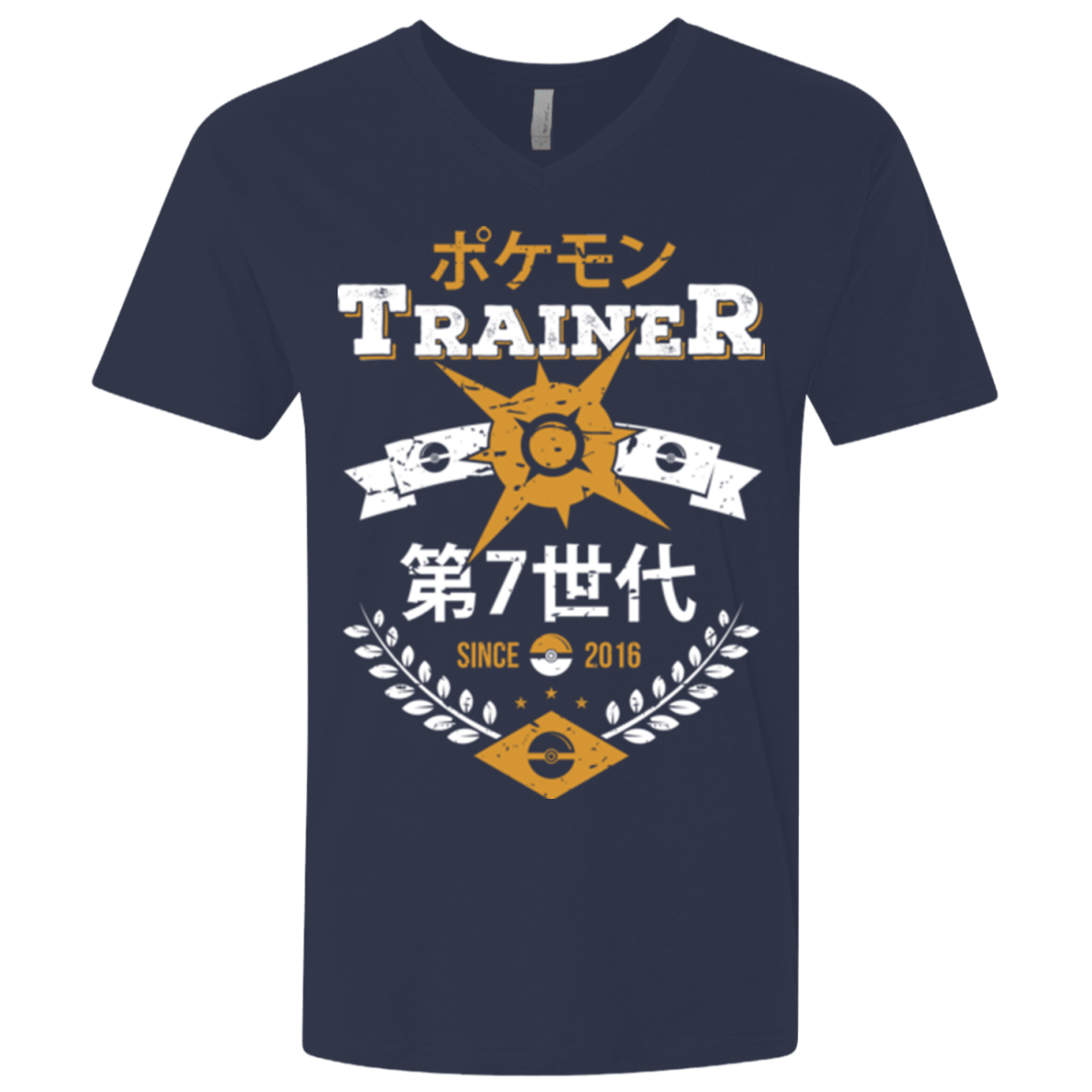 T-Shirts Midnight Navy / X-Small Sun Trainer Men's Premium V-Neck