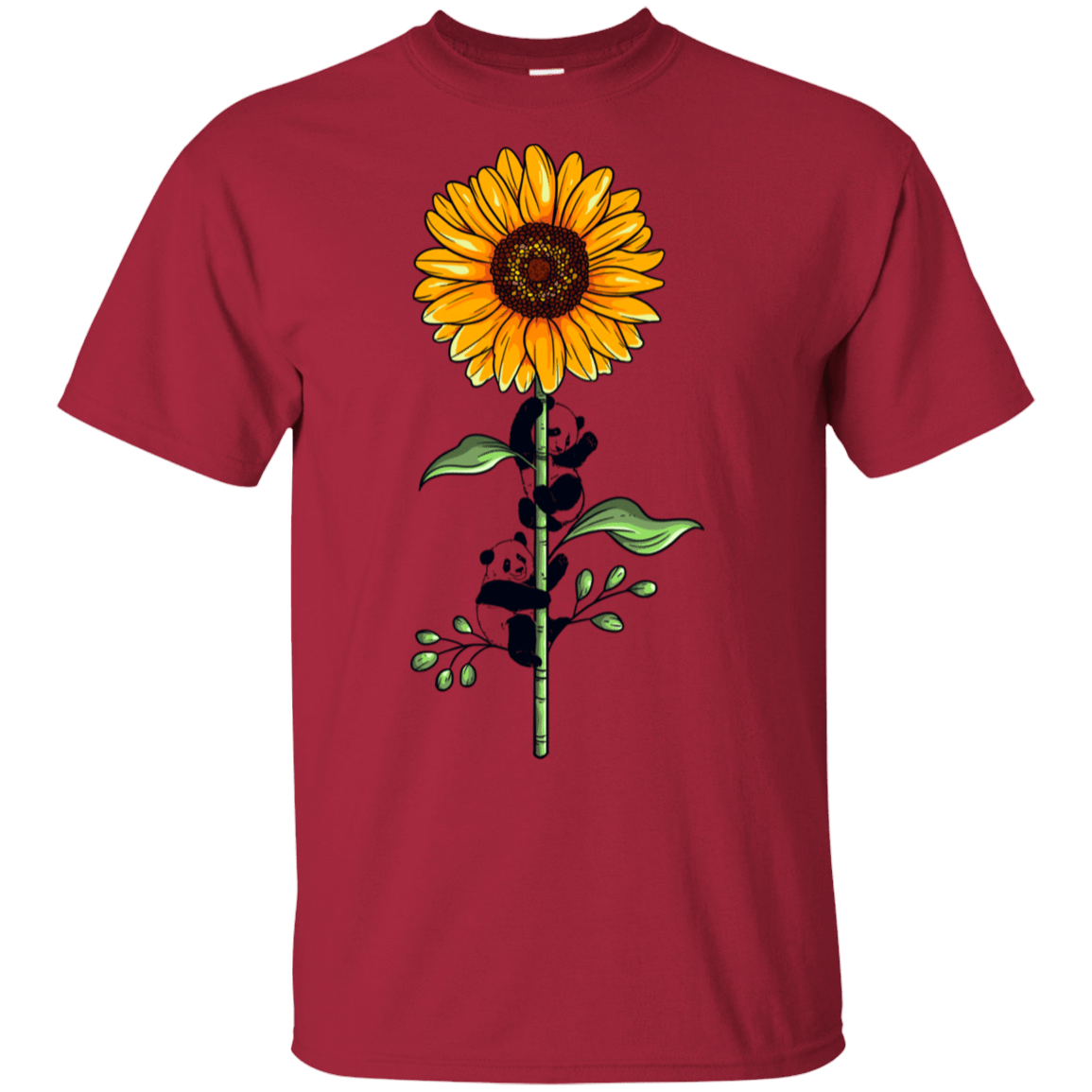 T-Shirts Cardinal / S Sunflower Panda T-Shirt