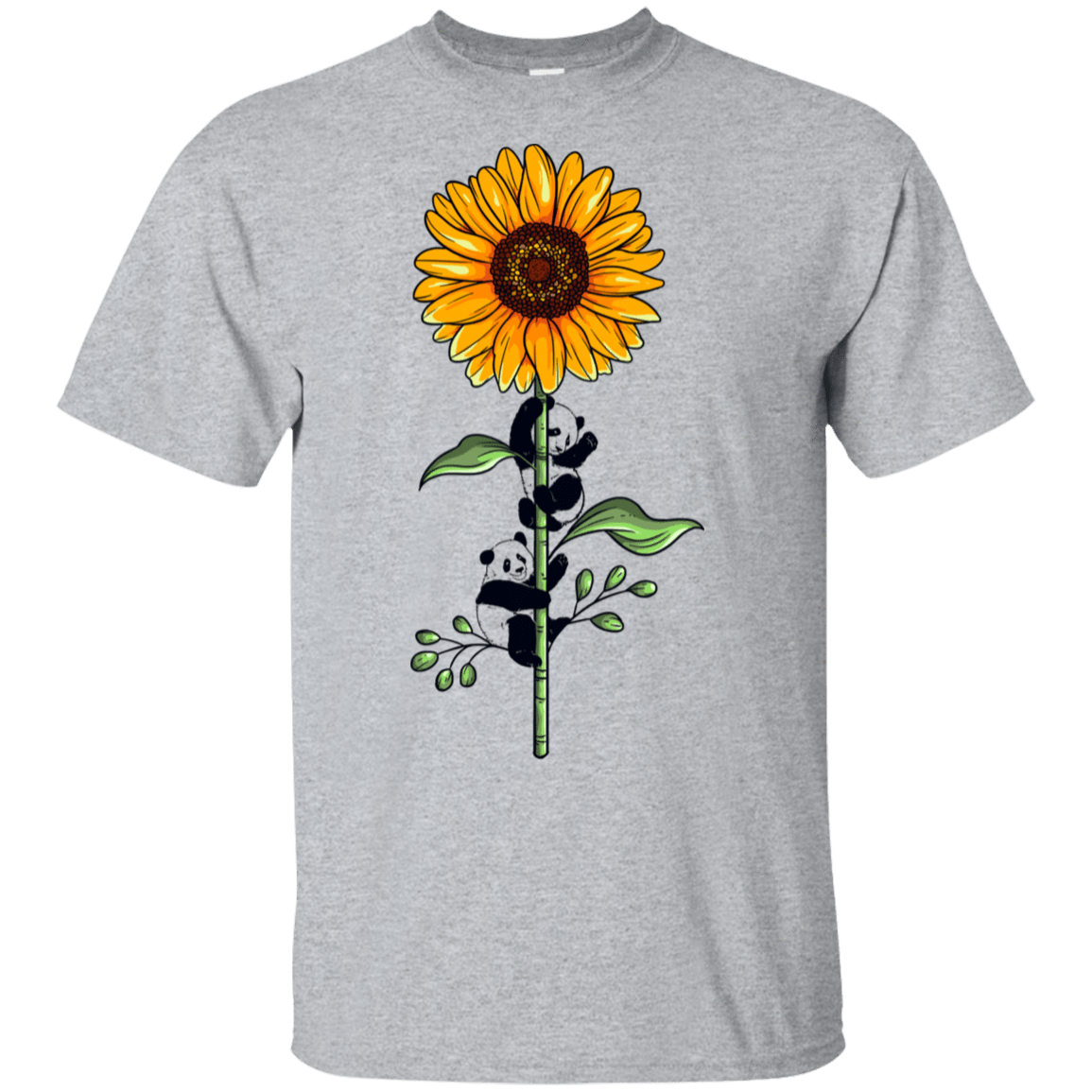 T-Shirts Sport Grey / S Sunflower Panda T-Shirt
