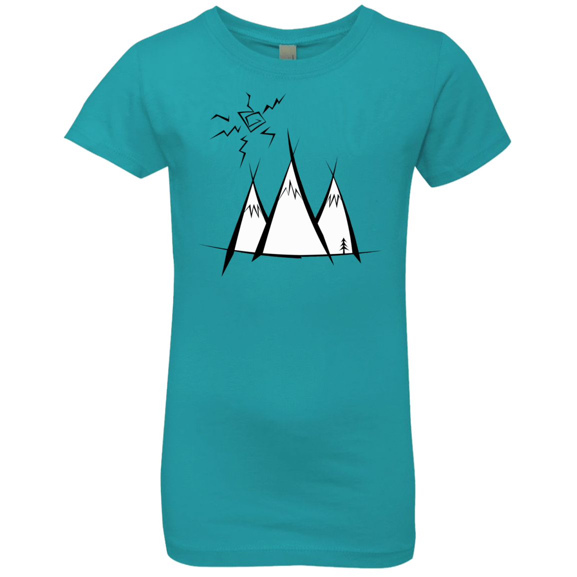 T-Shirts Tahiti Blue / YXS Sunny Mountains Girls Premium T-Shirt