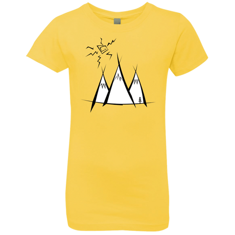 T-Shirts Vibrant Yellow / YXS Sunny Mountains Girls Premium T-Shirt