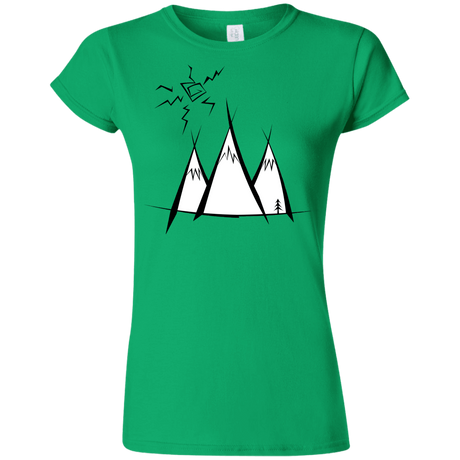 T-Shirts Irish Green / S Sunny Mountains Junior Slimmer-Fit T-Shirt