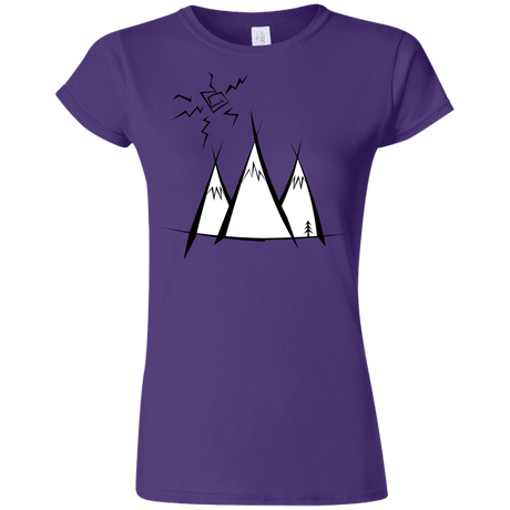 T-Shirts Purple / S Sunny Mountains Junior Slimmer-Fit T-Shirt