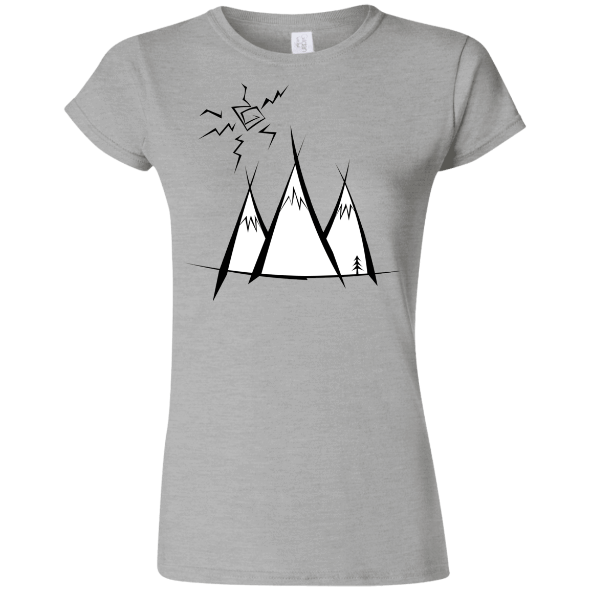 T-Shirts Sport Grey / S Sunny Mountains Junior Slimmer-Fit T-Shirt