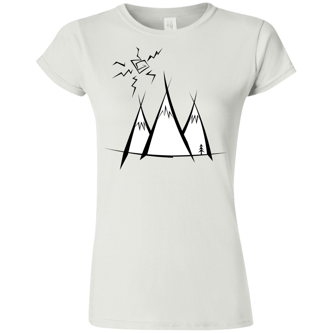 T-Shirts White / S Sunny Mountains Junior Slimmer-Fit T-Shirt