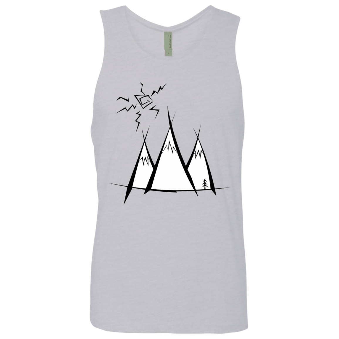 T-Shirts Heather Grey / S Sunny Mountains Men's Premium Tank Top