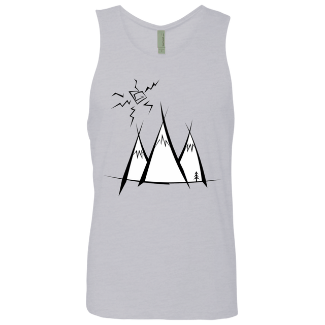 T-Shirts Heather Grey / S Sunny Mountains Men's Premium Tank Top