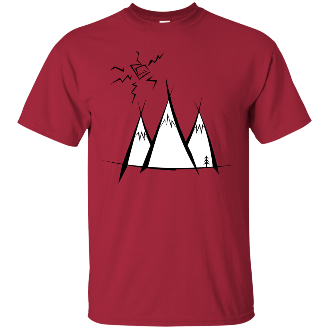 T-Shirts Cardinal / S Sunny Mountains T-Shirt