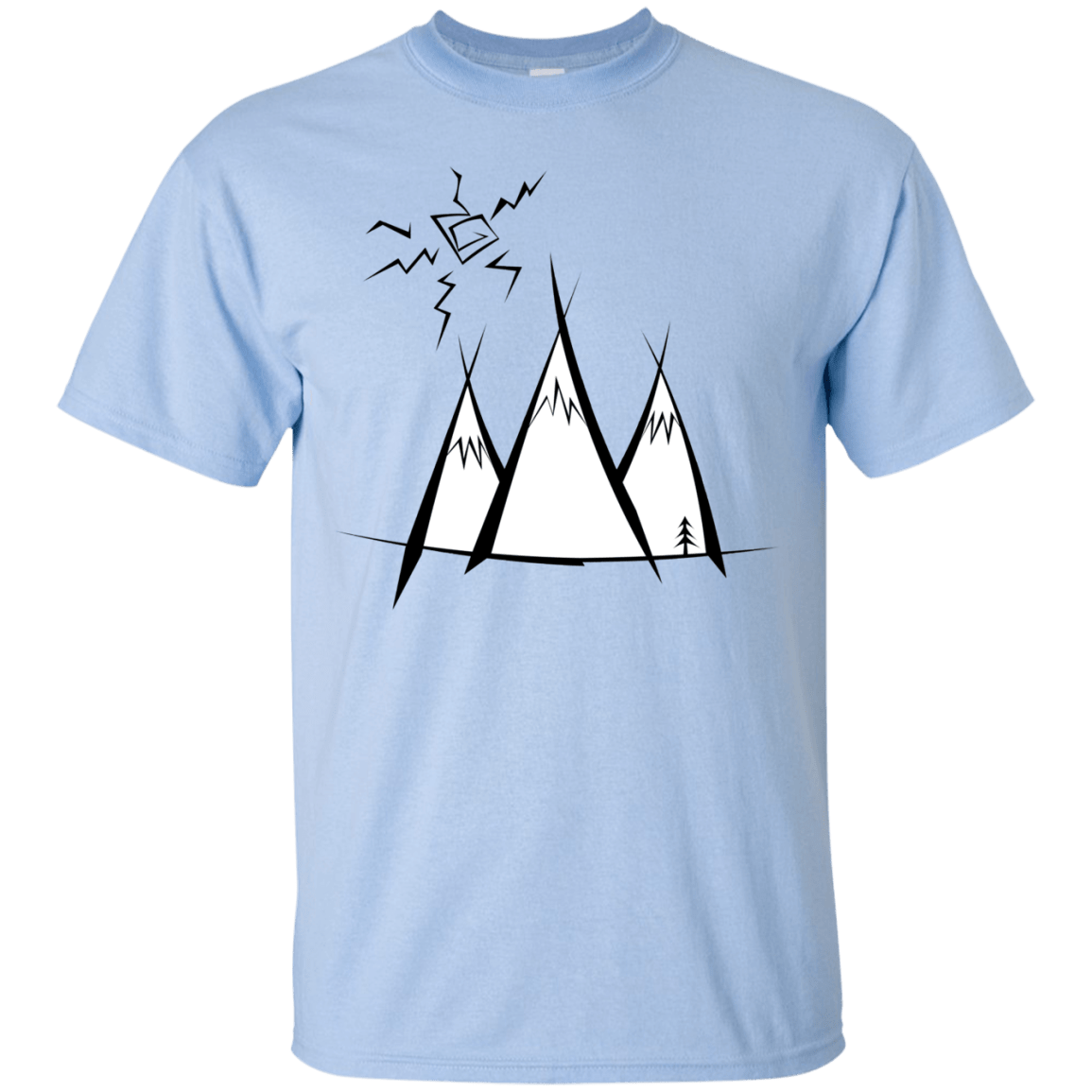 T-Shirts Light Blue / S Sunny Mountains T-Shirt