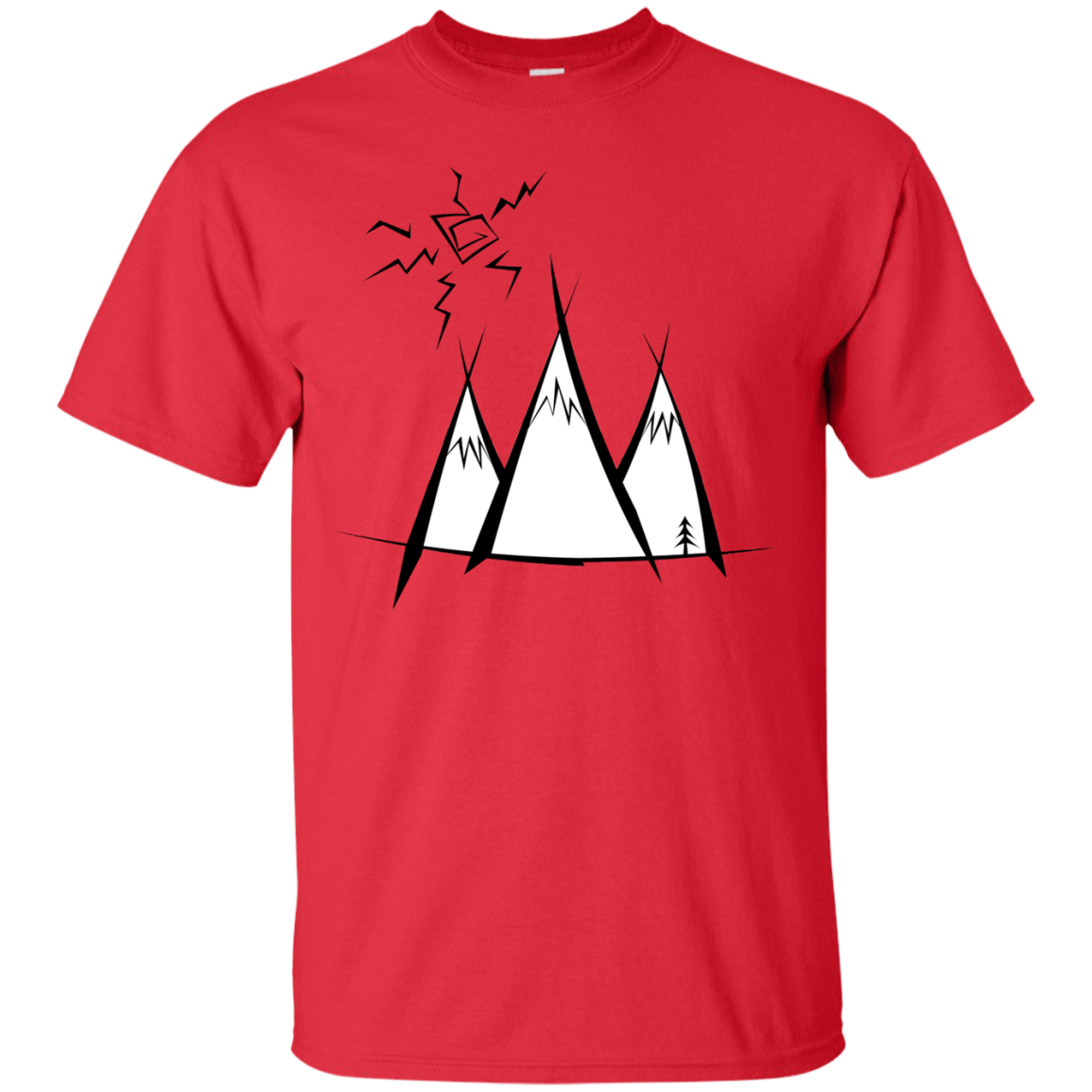 T-Shirts Red / S Sunny Mountains T-Shirt
