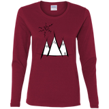 T-Shirts Cardinal / S Sunny Mountains Women's Long Sleeve T-Shirt