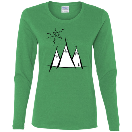 T-Shirts Irish Green / S Sunny Mountains Women's Long Sleeve T-Shirt