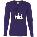 T-Shirts Purple / S Sunny Mountains Women's Long Sleeve T-Shirt