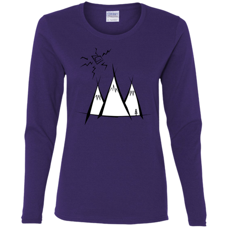 T-Shirts Purple / S Sunny Mountains Women's Long Sleeve T-Shirt