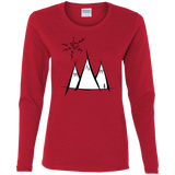 T-Shirts Red / S Sunny Mountains Women's Long Sleeve T-Shirt