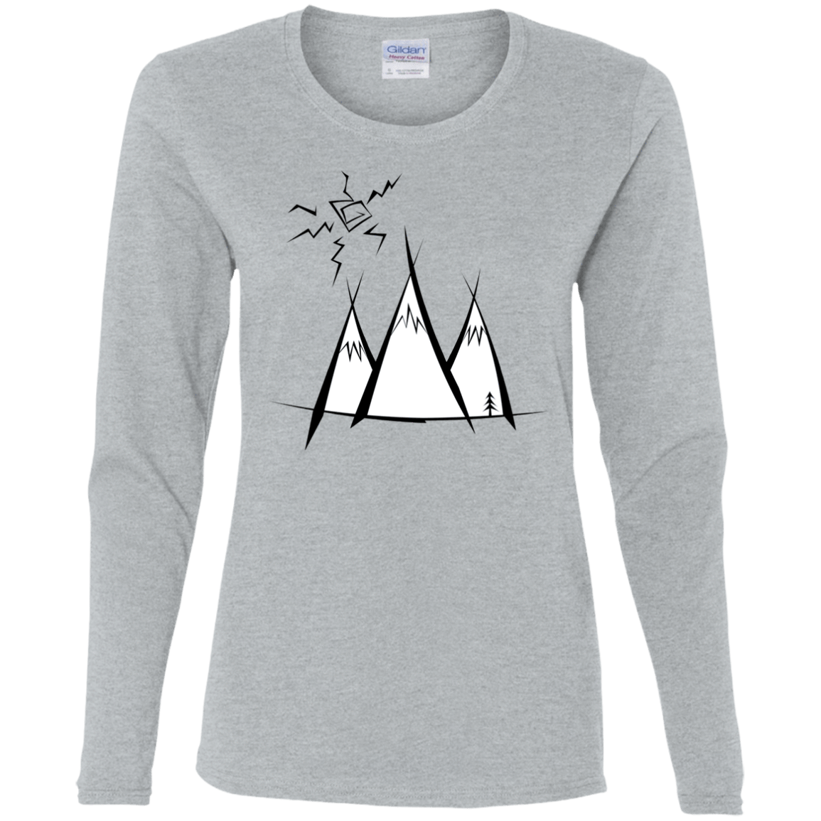 T-Shirts Sport Grey / S Sunny Mountains Women's Long Sleeve T-Shirt