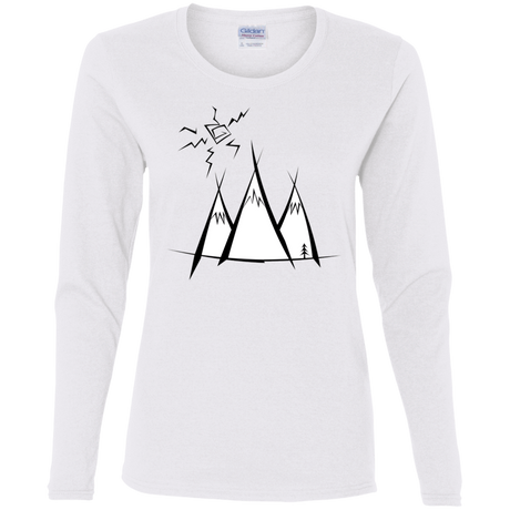T-Shirts White / S Sunny Mountains Women's Long Sleeve T-Shirt