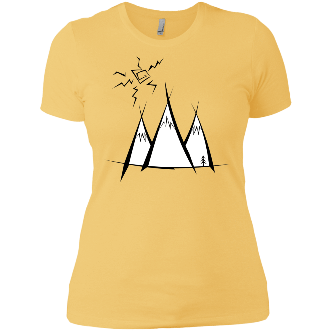 T-Shirts Banana Cream/ / X-Small Sunny Mountains Women's Premium T-Shirt