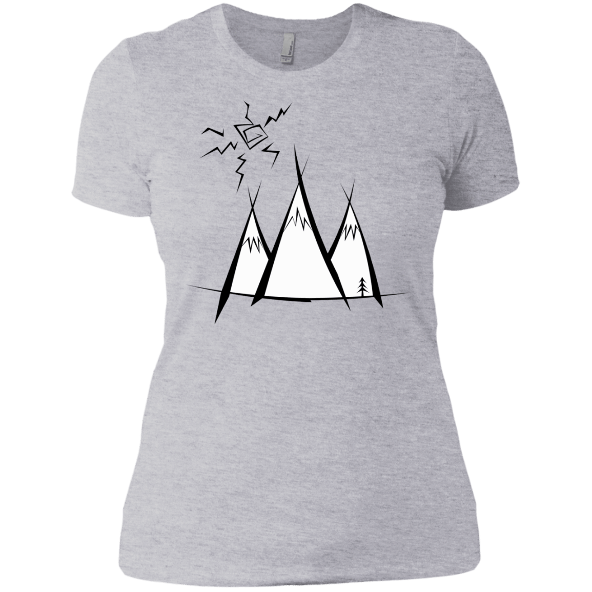 T-Shirts Heather Grey / X-Small Sunny Mountains Women's Premium T-Shirt