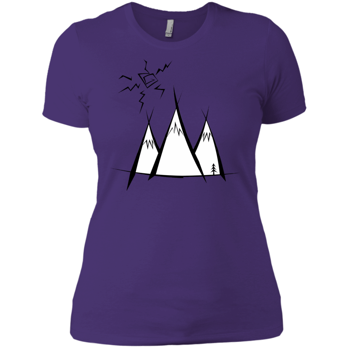 T-Shirts Purple Rush/ / X-Small Sunny Mountains Women's Premium T-Shirt