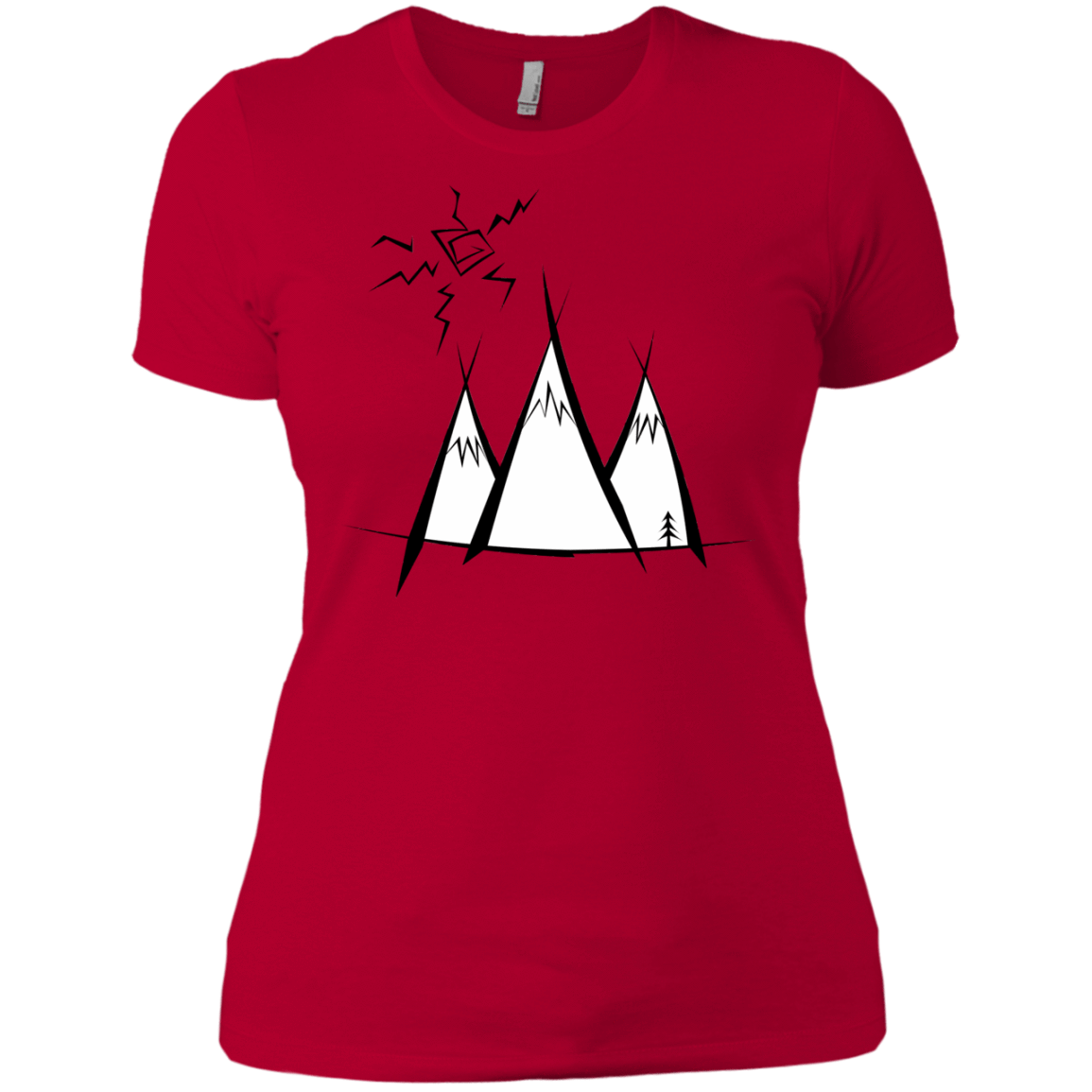 T-Shirts Red / X-Small Sunny Mountains Women's Premium T-Shirt