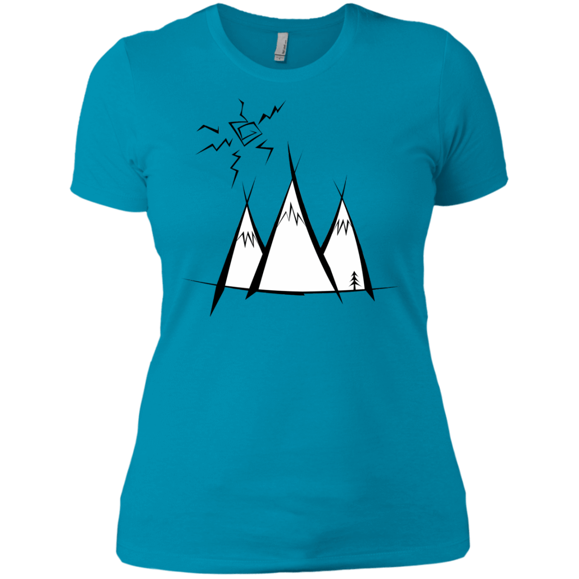 T-Shirts Turquoise / X-Small Sunny Mountains Women's Premium T-Shirt