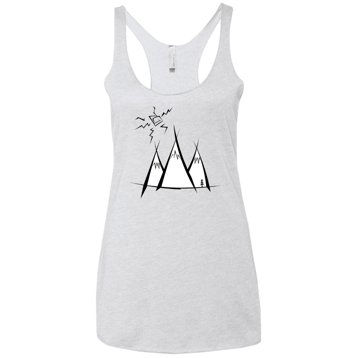 Sunny Mountains Women's Triblend Racerback Tank