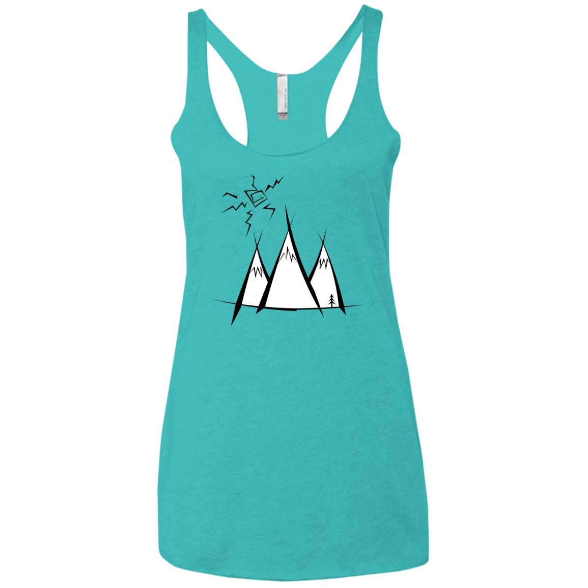 Sunny Mountains Women's Triblend Racerback Tank