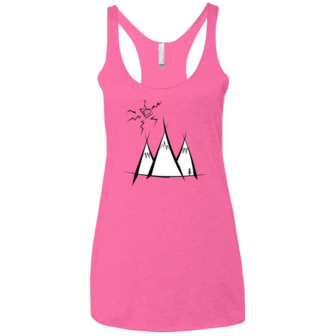 Sunny Mountains Women's Triblend Racerback Tank